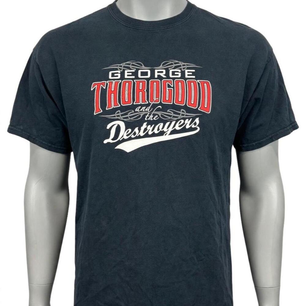 George Thorogood & the Destroyers Tee  XL 1 Bourbon 1 Scotch And 1 Beer Bulldog